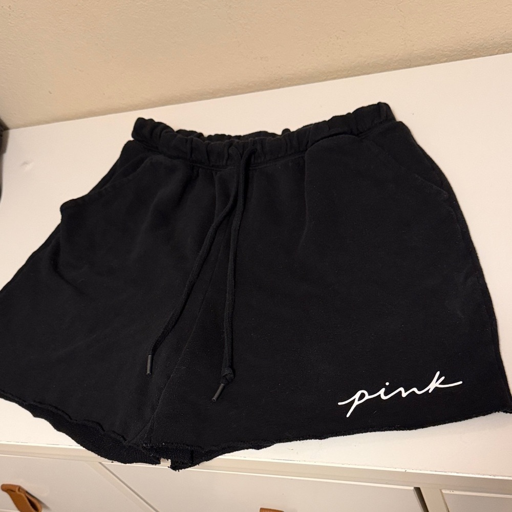 PINK Victoria's Secret Black High Waist Shorts